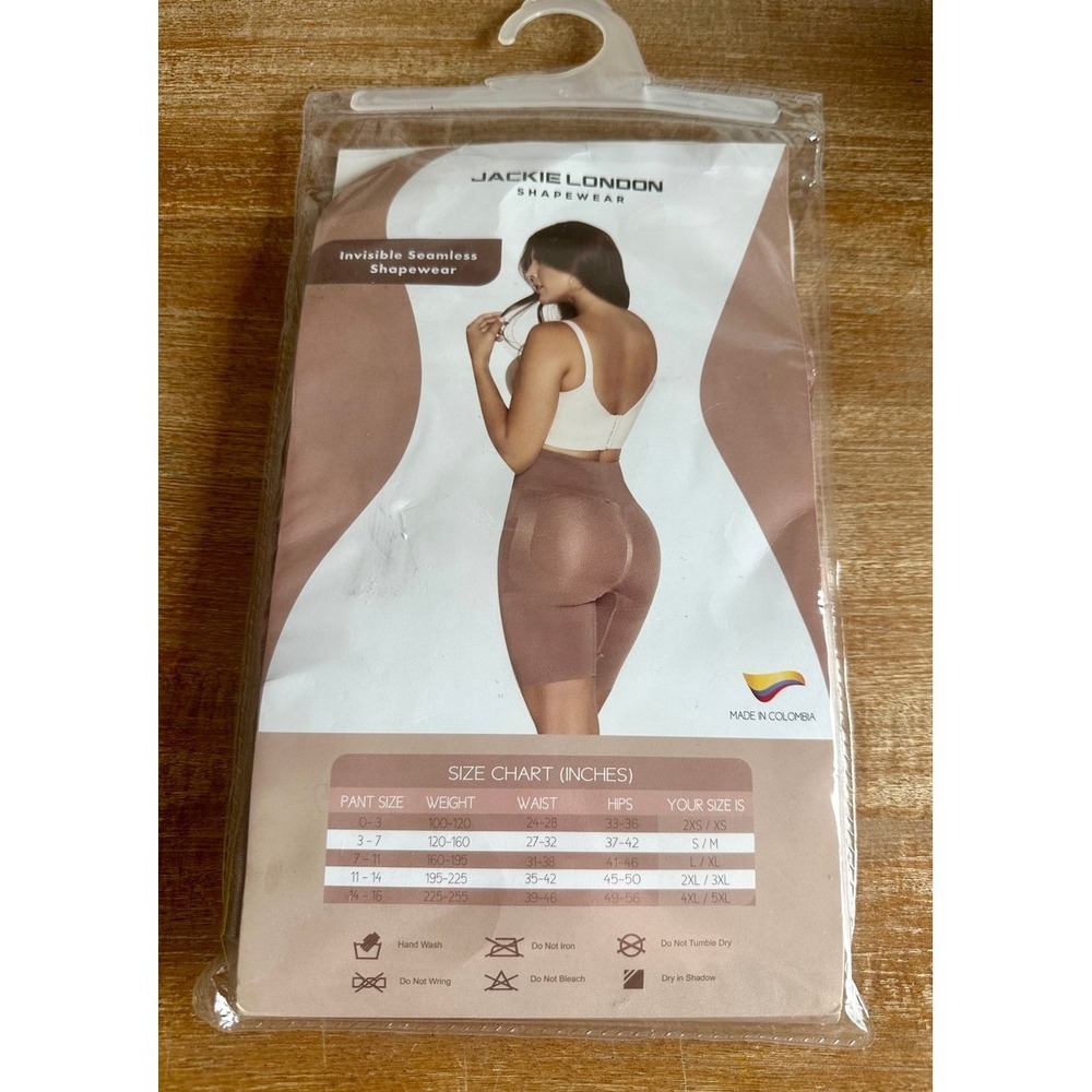 Jackie London Invisible Seamless Shapewear High Waist Butt Lifting Shorts Sz S/M